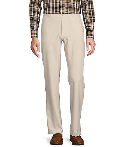 Roundtree & Yorke Performance Andrew Straight Fit Flat Front Heathered Pants