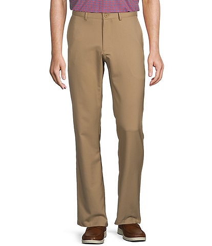 Roundtree & Yorke Performance Andrew Straight Fit Flat Front Solid Pants