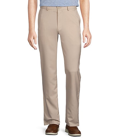 Roundtree & Yorke Performance Andrew Straight Fit Flat Front Solid Pants