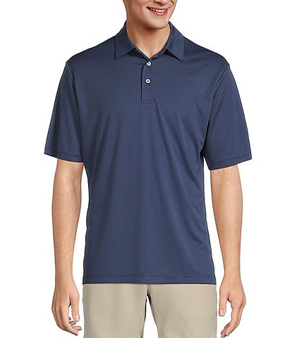 Roundtree & Yorke Performance Dash Short Sleeve Jacquard Polo Shirt