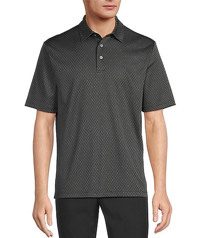 Roundtree & Yorke Performance Diamond Jacquard Polo Shirt