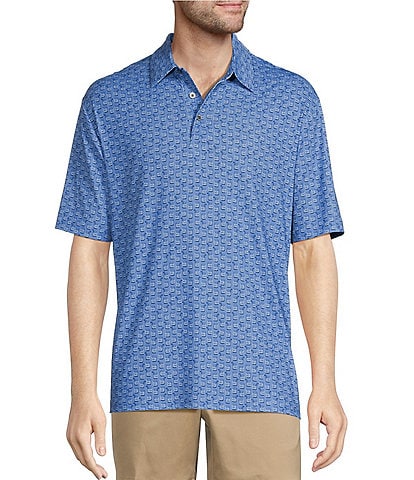 Roundtree & Yorke Performance Drink Print Polo Shirt