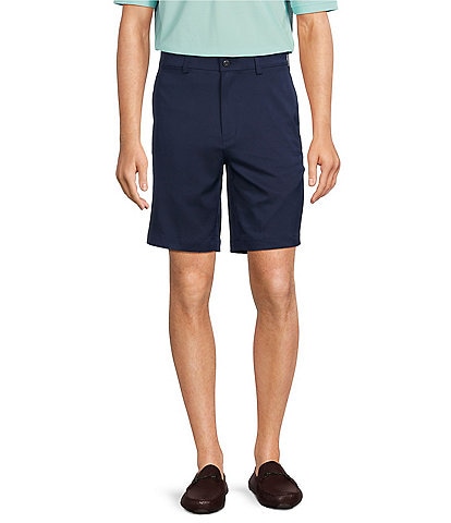 Roundtree & Yorke Performance Flat Front Classic Fit 9#double; Inseam Solid Shorts