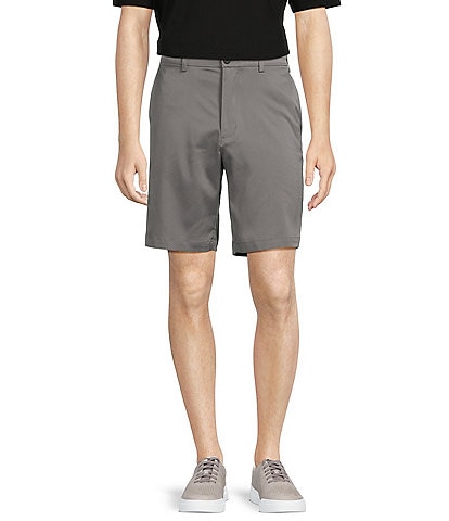 Roundtree & Yorke Performance Flat Front Classic Fit 9" Inseam Solid Shorts
