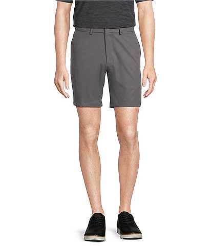 Roundtree & Yorke Performance Flat Front Straight Fit Printed 8#double; Inseam Shorts