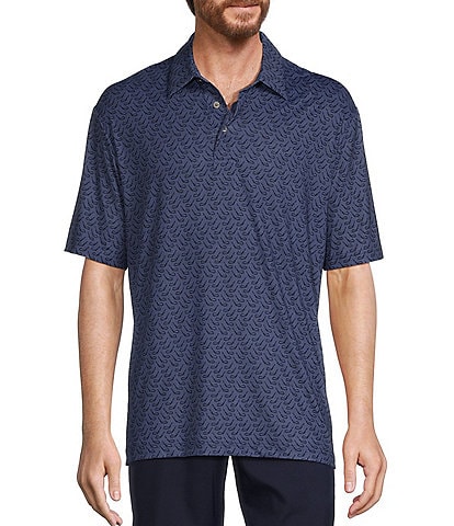 Roundtree & Yorke Performance Golf Club Print Polo Shirt