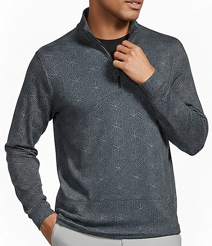 Roundtree & Yorke Performance Long-Sleeve Solid Quarter-Zip Pullover