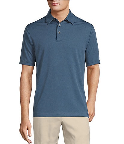 Roundtree & Yorke Performance Placed Jacquard Polo Shirt