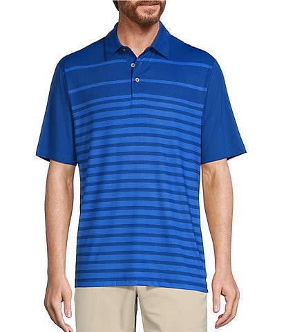 Roundtree & Yorke Performance Short Sleeve Placement Print Polo Shirt