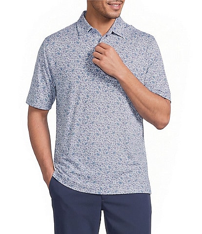 Roundtree & Yorke Performance Short Sleeve Popsicle Print Polo Shirt