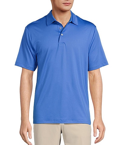 Roundtree & Yorke Performance Short Sleeve Solid Textured Polo Shirt