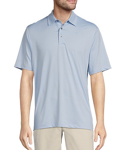 Roundtree & Yorke Performance Short Sleeve Solid Textured Polo Shirt