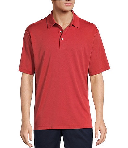 Roundtree & Yorke Performance Short Sleeve Triangle Jacquard Polo Shirt