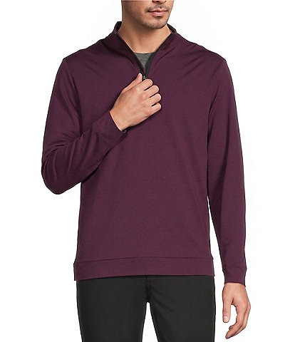 Roundtree & Yorke Performance Solid Quarter Zip Pullover