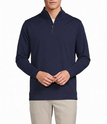 Roundtree & Yorke Performance Solid Quarter Zip Pullover