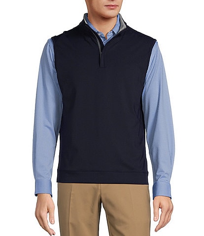 Roundtree & Yorke Performance Solid Quarter-Zip Vest