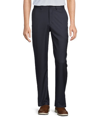 Roundtree & Yorke Performance Stewart Classic Fit Flat Front Heathered Pants
