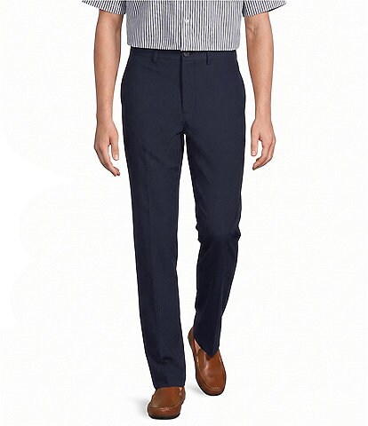 Roundtree & Yorke Performance Stewart Flat Front Classic Fit Solid Performance Hybrid Chino Pants
