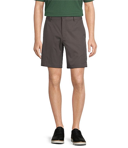 Roundtree & Yorke Performance Straight Fit Flat Front Tech 9#double; Inseam Shorts