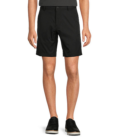 Roundtree & Yorke Performance Straight Fit Flat Front Tech 9" Inseam Shorts