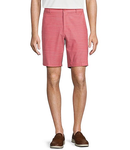 Roundtree & Yorke Performance Stretch Classic Fit Flat Front 9" Shorts