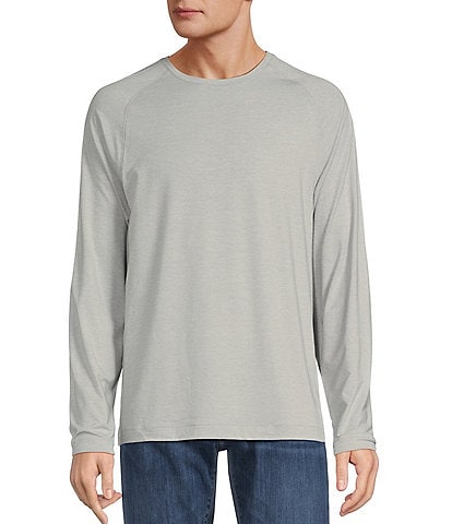 Roundtree & Yorke Performance Stretch Long Sleeve Solid Crewneck Pullover
