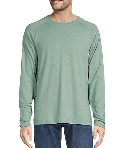 Roundtree & Yorke Performance Stretch Long Sleeve Solid Crewneck Pullover