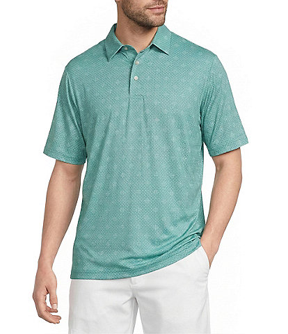 Roundtree & Yorke The Fairway Medallion Geo Performance Polo Shirt