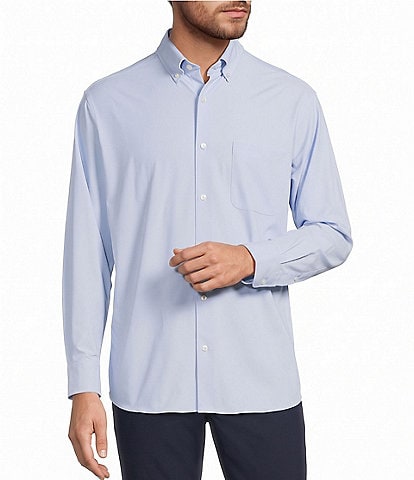 Roundtree & Yorke Performance The Traveler Solid Twill Sport Shirt