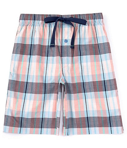 Roundtree & Yorke Plaid Woven 9#double; Inseam Lounge Shorts
