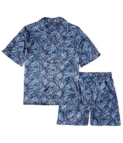 Roundtree & Yorke Printed Pajama Shirt & Matching Pant 2-Piece Pajama Set