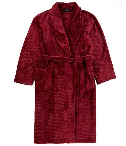 Roundtree & Yorke Robe Long Sleeve Solid Plush Robe