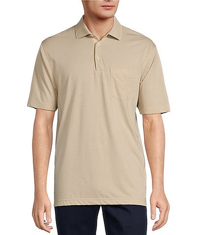 Roundtree & Yorke Short Sleeve Fineline Stripe Polo Shirt