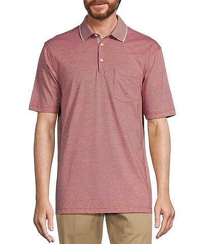 Roundtree & Yorke Short Sleeve Fineline Stripe Polo Shirt