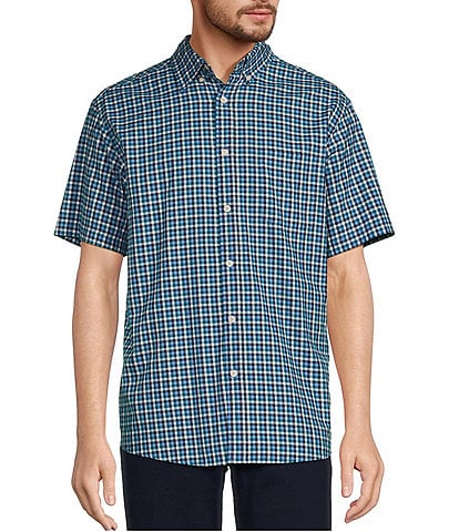 Roundtree & Yorke Short Sleeve Multi Check Oxford Sport Shirt