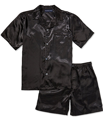 Roundtree & Yorke Short Sleeve Notch Collar Solid Lounge Set