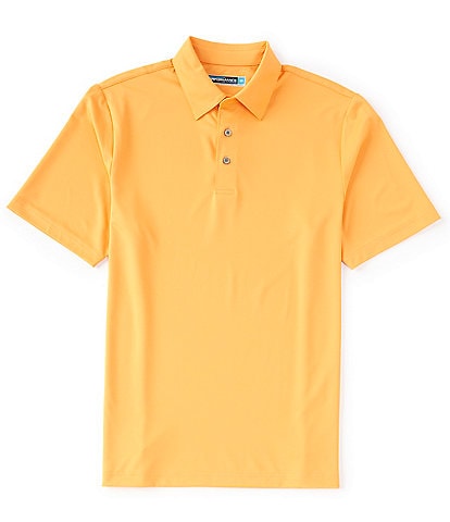 Roundtree & Yorke Performance Short-Sleeve Solid Texture Polo Shirt