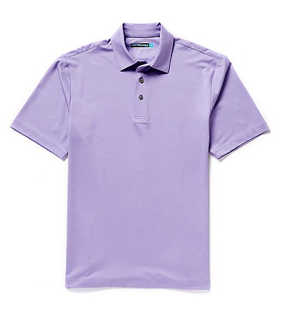 Roundtree & Yorke Performance Short-Sleeve Solid Texture Polo Shirt