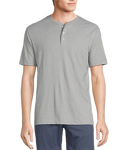Roundtree & Yorke Short Sleeve Soft Solid Henley Shirt
