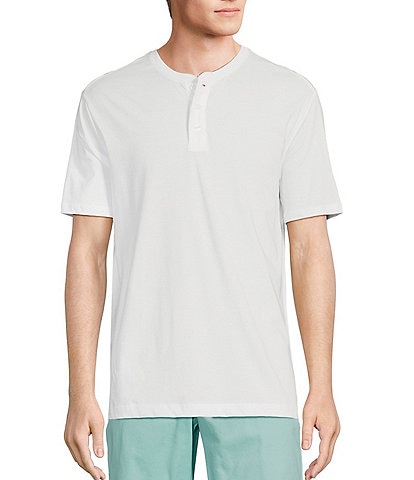 Roundtree & Yorke Short Sleeve Soft Solid Henley Shirt