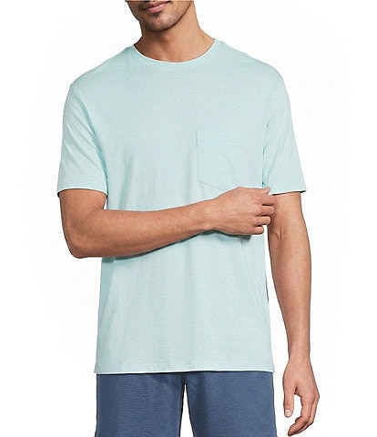 Roundtree & Yorke Solid Cloud Short Sleeve Pocket Crew T-Shirt