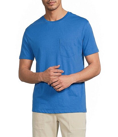 Roundtree & Yorke Solid Cloud Short Sleeve Pocket Crew T-Shirt