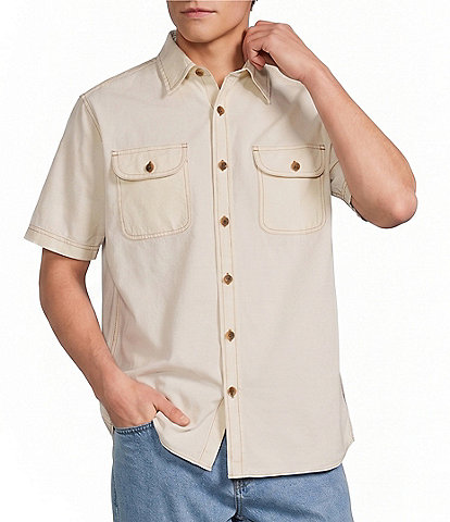 Roundtree & Yorke Short Sleeve Solid Sport Shirt