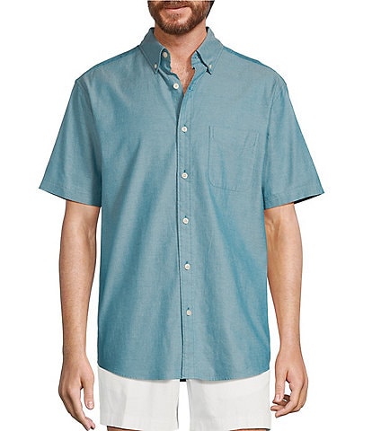 Roundtree & Yorke Short Sleeve Solid Oxford Sport Shirt
