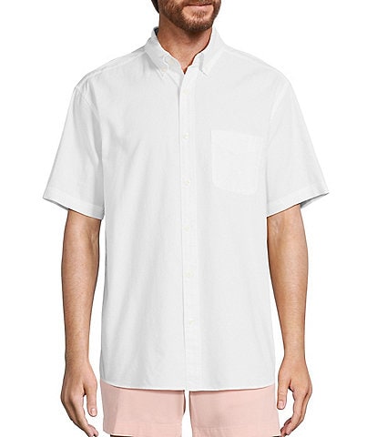 Roundtree & Yorke Short Sleeve Solid Oxford Sport Shirt