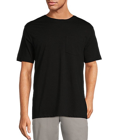 Roundtree & Yorke Short Sleeve Solid Pocket Crew T-Shirt
