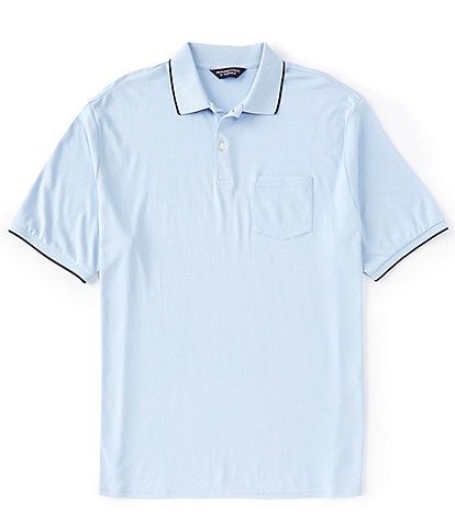 Roundtree & Yorke Short Sleeve Solid Tipped Polo Shirt