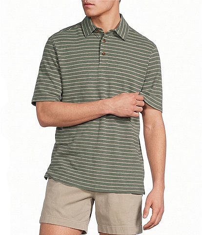 Roundtree & Yorke Short Sleeve Stripe Polo