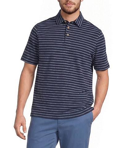 Roundtree & Yorke Short Sleeve Stripe Polo