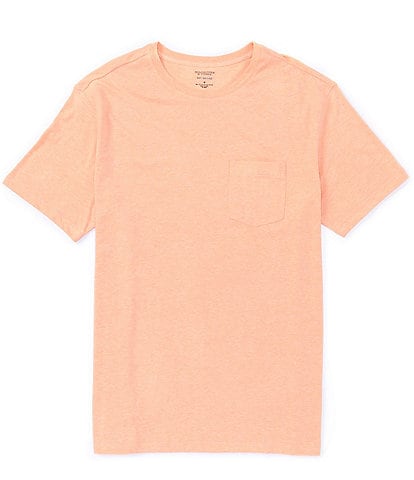 Roundtree & Yorke Soft Washed Heathered Short-Sleeve Pocket Crew T-Shirt